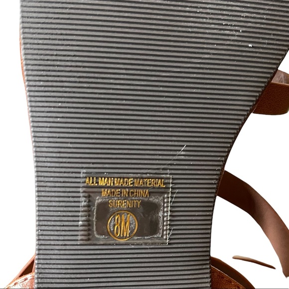 Unr8ed Surenity Strappy Sandals Brown Size 8 - Picture 10 of 12